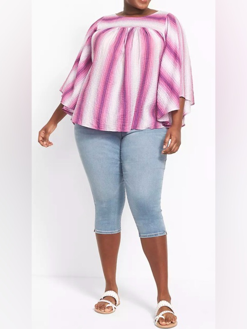 Lane Bryant Relaxed Circle-Sleeve Crew-Neck Poncho Top (Size 18/20)
